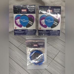 Black Panther: Wakanda Forever (Marvel) 2 Balloon 6-Packs & 1 Birthday Candle